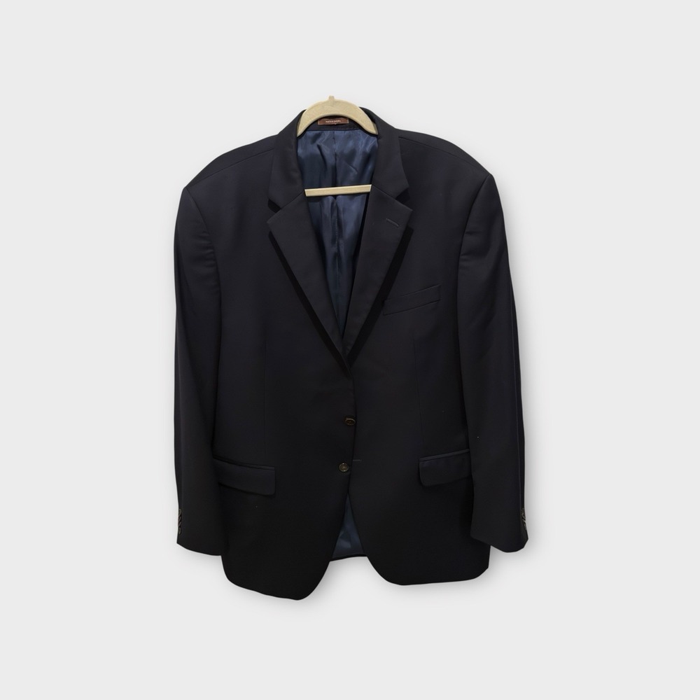 Peter Millar Blazer Mens 46L‎ 100% Wool Navy Sport Coat Jacket Made in Canada